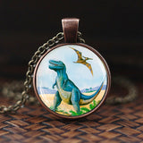 Elephant Fox Horse Shark Wolf Necklace Glass Cabochon Jewelry