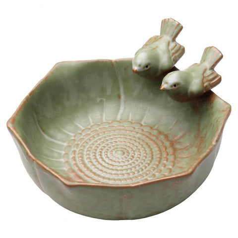Ceramic Bath Bowl/ Bird Feeder For Outside Garden