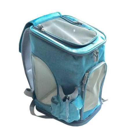 Pet Carrier Backpack Soft-Sided with Mesh Ventilation Safety Strap Easy-Fit for Travel Hiking Walking